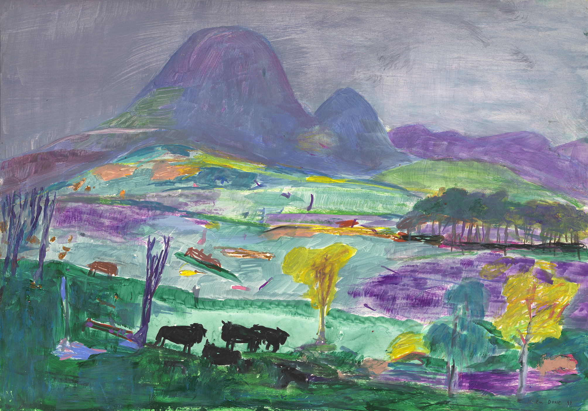 Lilac mountains