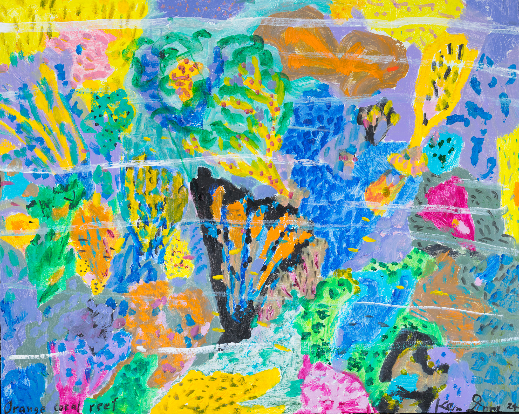 Orange coral reef