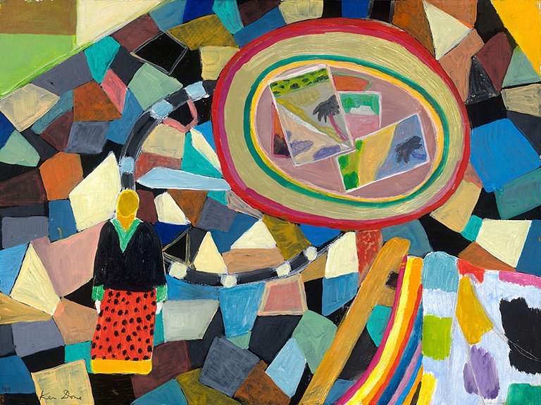 <p><em><strong>Still life at the eleven o'clock table I</strong></em>, 2011, acrylic on board, 45.5 x 61</p>