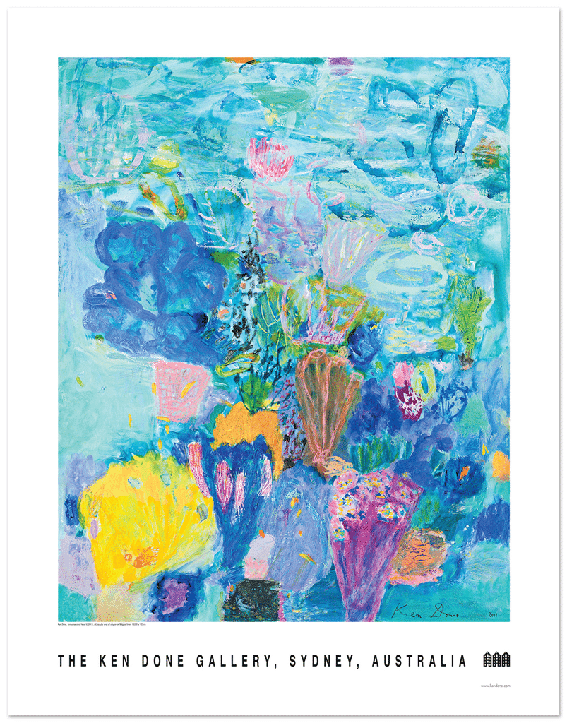 Poster – Turquoise coral head II