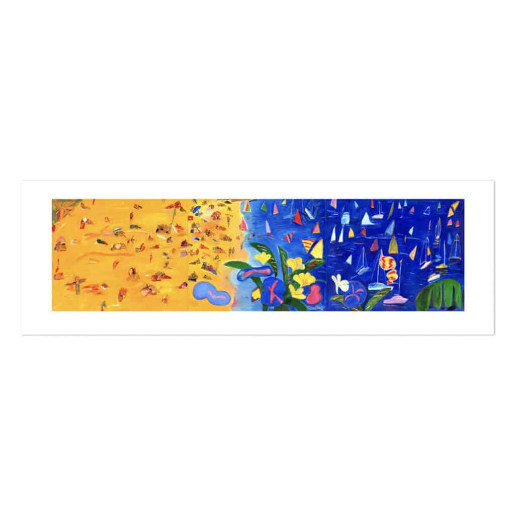 Beach triptych, 3 panels, 1986