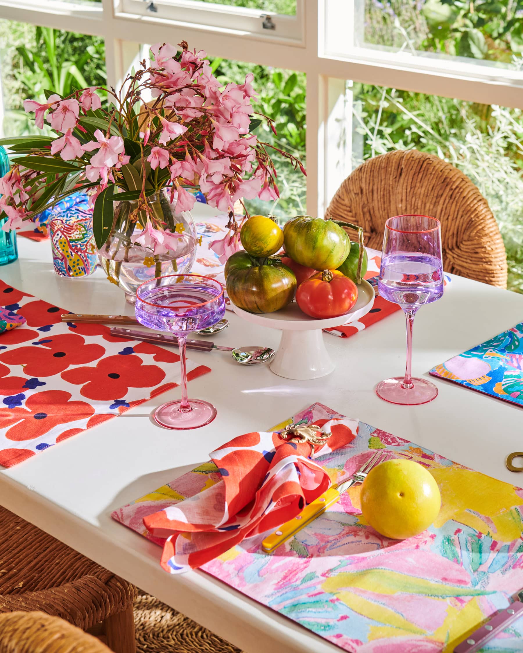 'Pastel Blooms' Linen Placemat Set - Kip&Co x Ken Done - Image 2