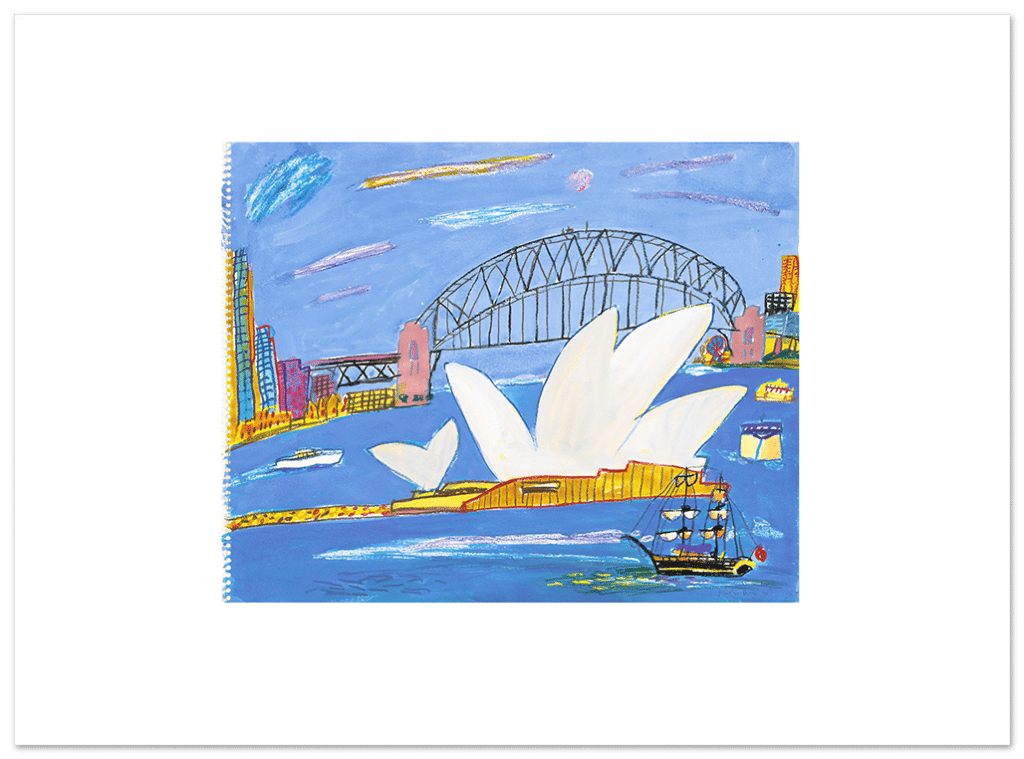 Bridge and Opera House, sailing ship, 1995