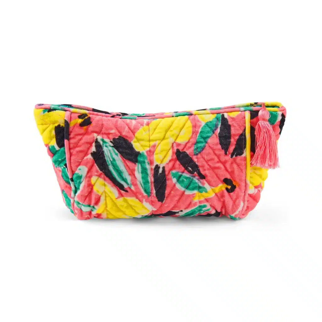 ‘Pinky Dreaming’ Velvet Toiletry Bag – Kip&Co x Ken Done