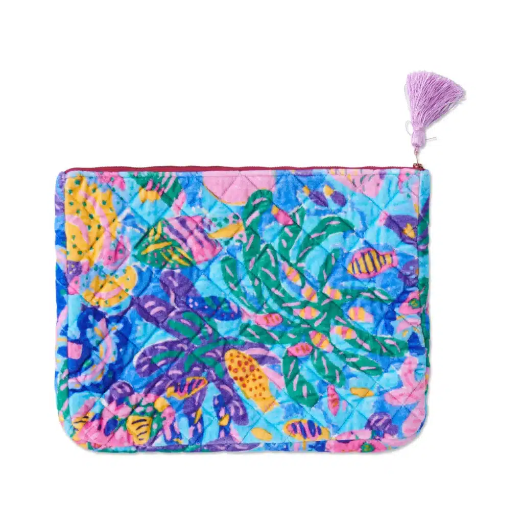 ‘Reef Garden’ Velvet Laptop Case Kip&Co x Ken Done