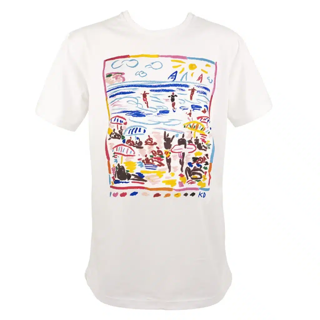 Tshirt – Unisex – ‘Beach’ white