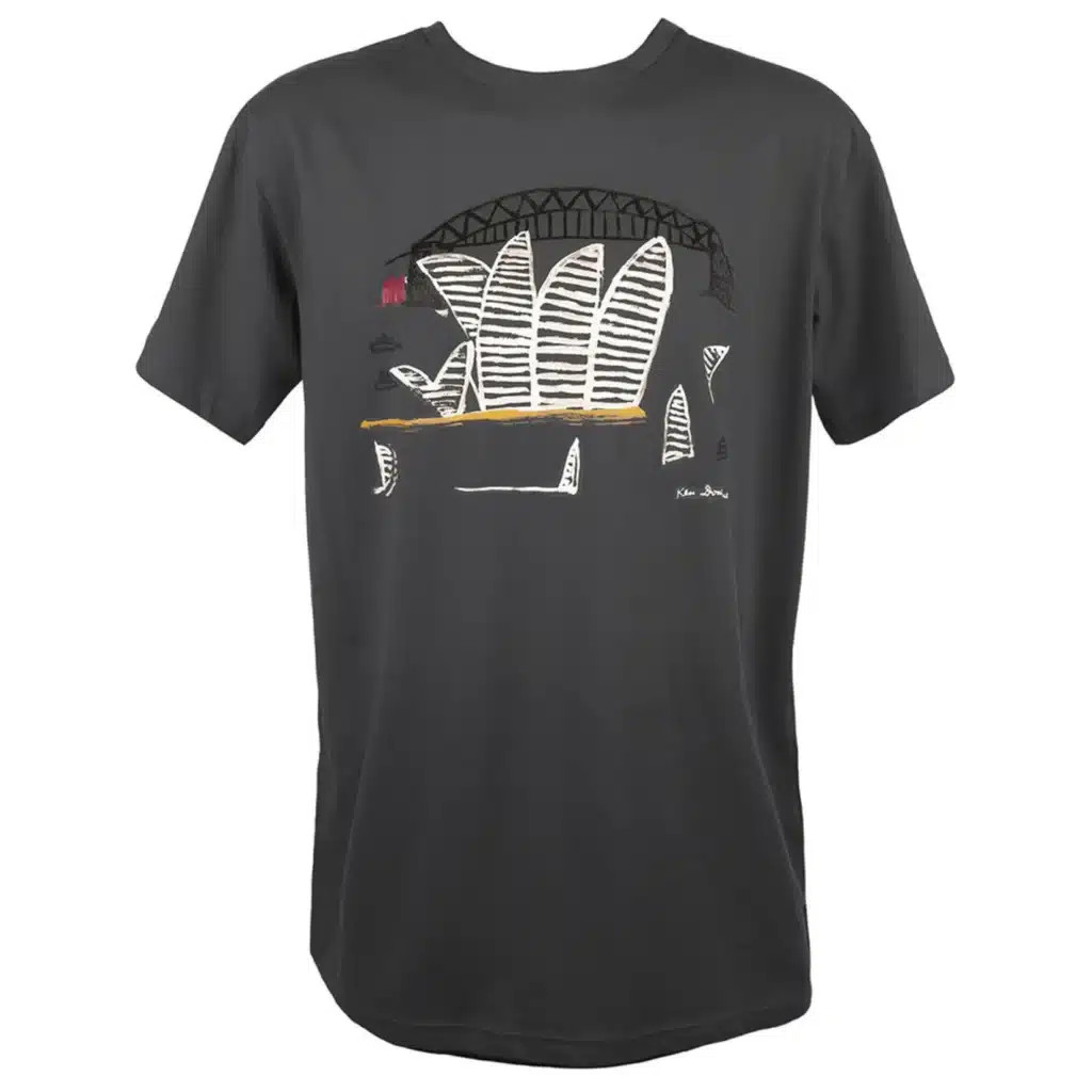 Tshirt – ‘Sydney Harbour’ charcoal