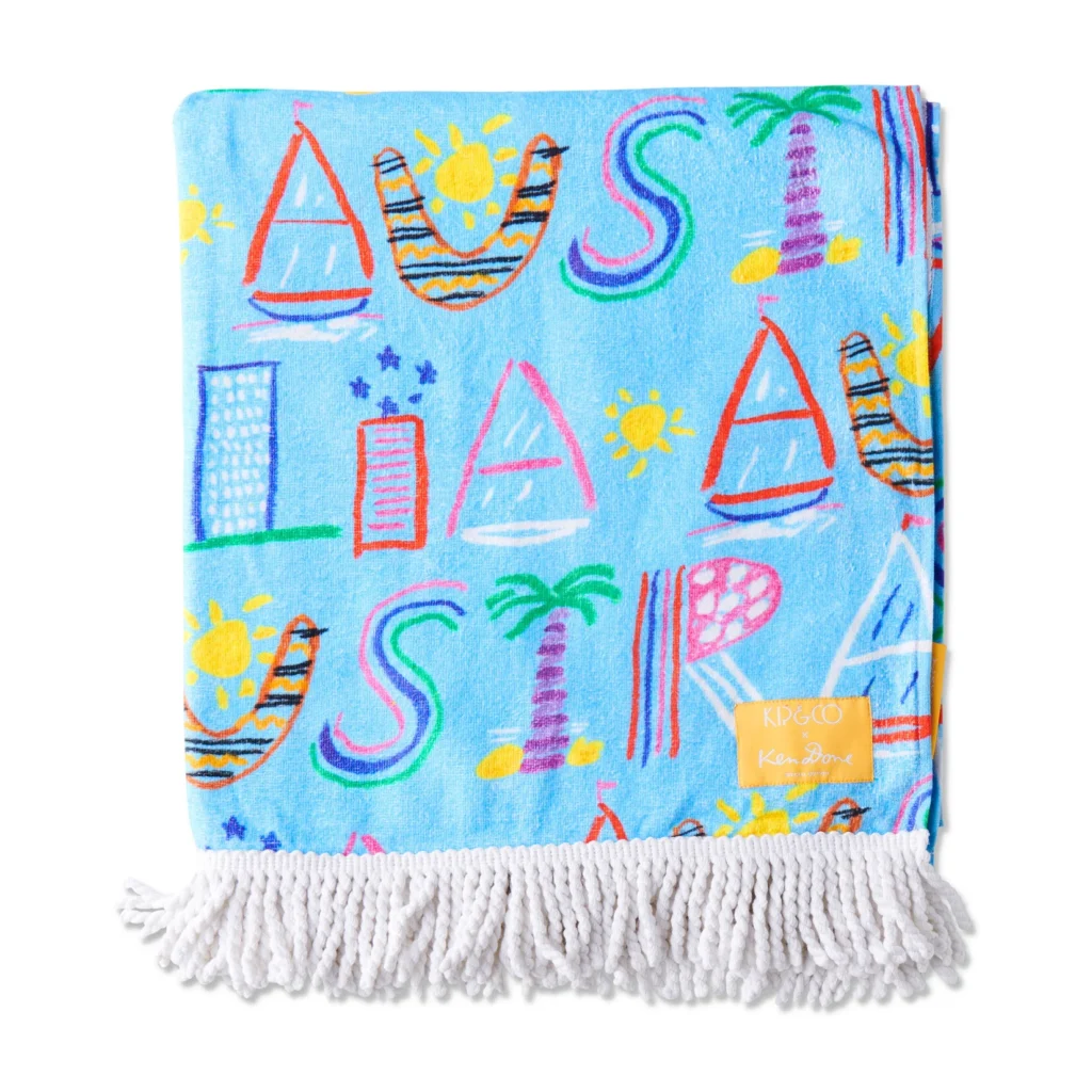 ‘Australia Mate’ Terry Beach Towel – Kip&Co x Ken Done