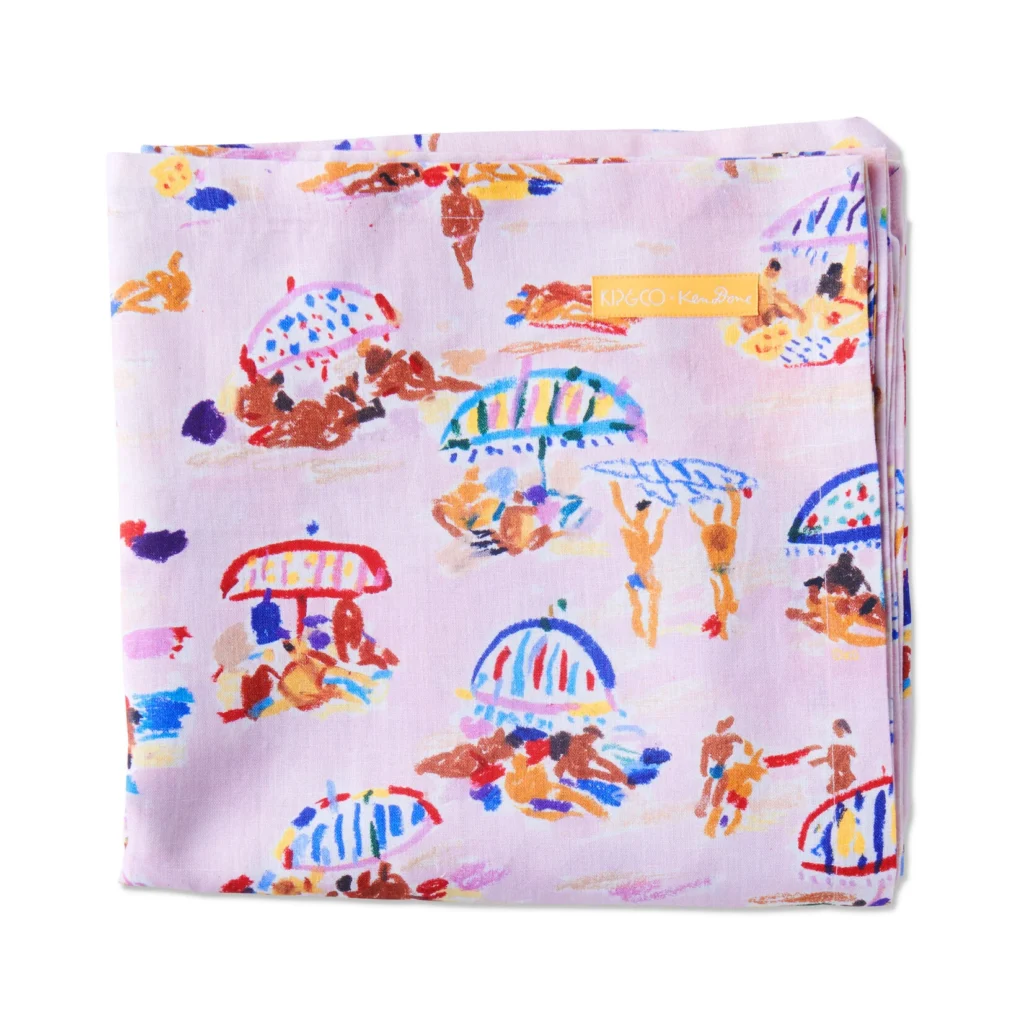 ‘Beach Days’ Rectangular Linen Tablecloth – Kip&Co x Ken Done