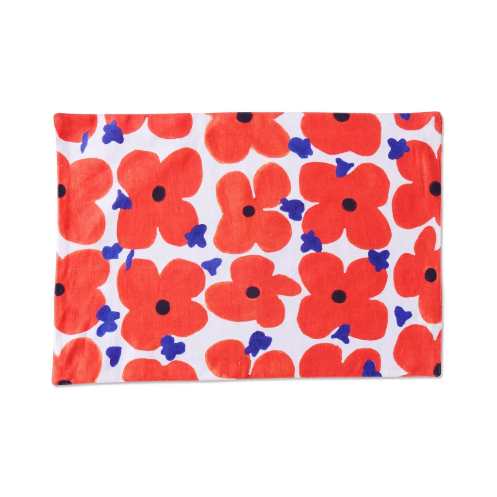 ‘Pop Floral’ Linen Placemat Set – Kip&Co x Ken Done