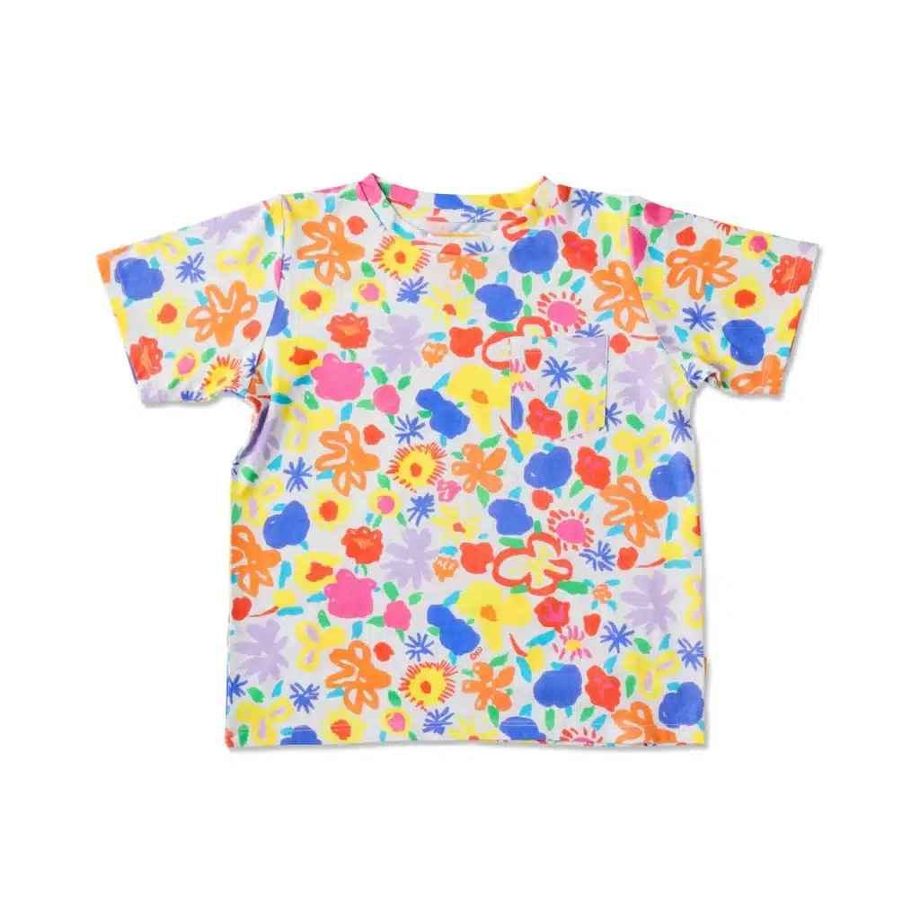 ‘Summer Floral’ White Organic Cotton T-Shirt – Kip&Co x Ken Done